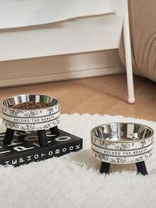 1个新款宠物碗猫颈保护碗不锈钢大容量狗碗卡通猫饭碗 - 300ml - 查看 9