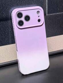 Gradient Candy Color Plaid Frame Phone Case Compatible With IPhone 17 Pro Max 17Pro 17 16 15 14 Plus 13 Pro Max Ombre Skin Feel Soft Matte Back Cover - Purple - View 4