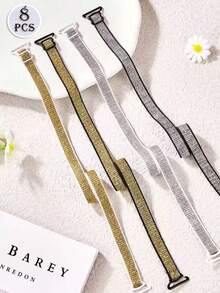 Dây áo ngực có thể điều chỉnh bằng kim loại, có các màu vàng, bạc, trắng, đen, phụ kiện nội y đa năng. - Nhiều màu - Xem 2