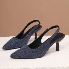 Women's Casual Buckle Strap Closed Toe Backless Sandals - Royal Blue - View 5