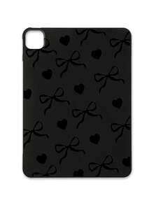 Black Bow Heart Print Soft Silicone Shockproof Protective Case, Suitable For Mainstream Models, Cute & Cool Style, Ideal For Daily Use, Valentine's Day, Birthday, Christmas, Mother's Day, Graduation, Gift Giving, Compatible With Kindle, 11th Gen, A16 - Black - View 36