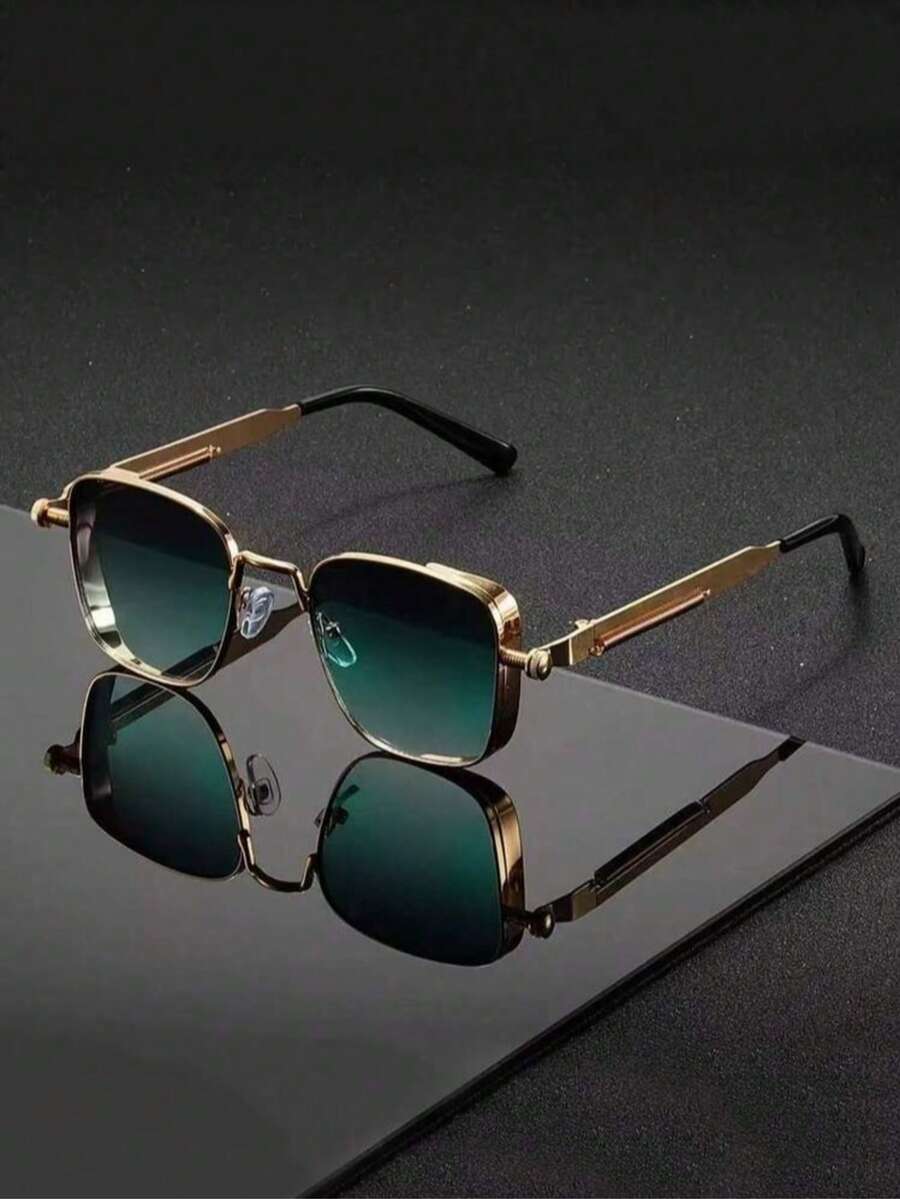 New Fashion Metal Spring Punk Style Large Frame Fashion Glasses, Suitable For Outdoor Travel - Multicolor - View 1