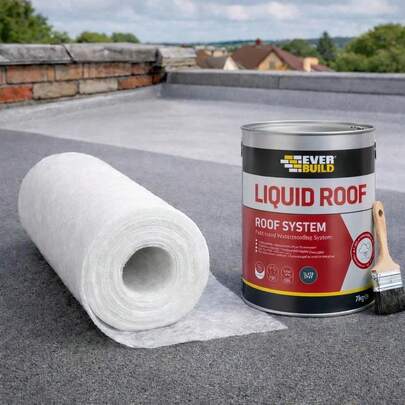 Everbuild Sikalastic Fleece 120 Aquaseal Liquid Flat Roof Reinforcing - 5m Roll