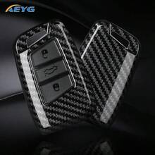 Vỏ bảo vệ chìa khóa xe hơi bằng chất liệu ABS cứng cáp, họa tiết sợi carbon, phù hợp với Passat, Magotan B8, Superb A7, Kodiaq - Vỏ bảo vệ chìa khóa thông minh bền chắc. - D - Xem 5