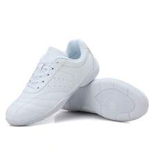 Women's Professional Cheerleading Dance Shoes, PU Leather Non-Slip Sports Running Shoes - White - View 4