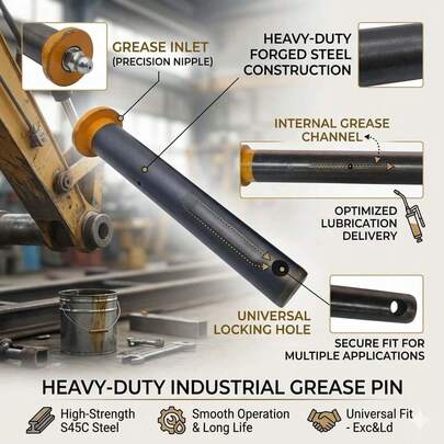 Excavator Bucket Pins, 30MM,Compatible With Komatsu Hitachi Sany XCMG Equipment, Works With Cummins Yanmar Kubota Engine, Various Sizes Available