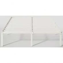 Allewie Bed Frame, 14 Inch Metal Platform Beds With Storage Space, No Box Spring Needed And Easy Assembly, Black YITB - White - View 6