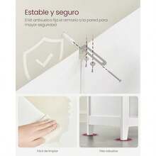 VASAGLE Mueble de Baño Armario de Baño 30 x 60 x 80 cm 2 Cajones 2 Cestas Aparador Blanco Nube MBBC545W02 - Blanco nube - Ver 7