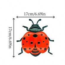 4pcs Metal Ladybug Wall Art Decor, Suitable For Garden, Yard, Living Room, Bedroom, Patio, Balcony - No Electricity Needed, Outdoor Fence Art Decoration, Ideal Gift For Family And Friends - Metal Ladybug - View 7