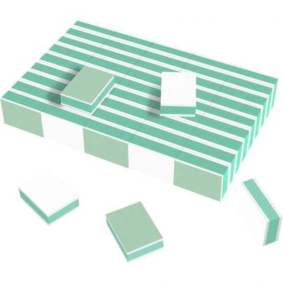 Bộ 10 dụng cụ đánh bóng và làm mịn móng tay, thích hợp cho móng tay tự nhiên và móng acrylic, bao gồm dũa đánh bóng và làm mịn móng, độ nhám 1000/4000 - Màu xanh lá cây.