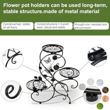 HLC 3-Tier Classic Plant Stand with Modern S Design Black - Negro - Ver 3