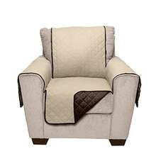 Furhaven Recliner Slipcover Water-Resistant Reversible Two-Tone Furniture Protector Cover - Espresso/Clay Recliner - Espresso y arcilla de dos tonos - Ver 5