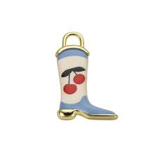 1pc Cherry Series Copper Pendant, Suitable For DIY Jewelry Accessories, Includes Cherry, Heart And Boot Elements, Vintage Style Multi-Purpose Pendant Accessory - Cherry - View 25