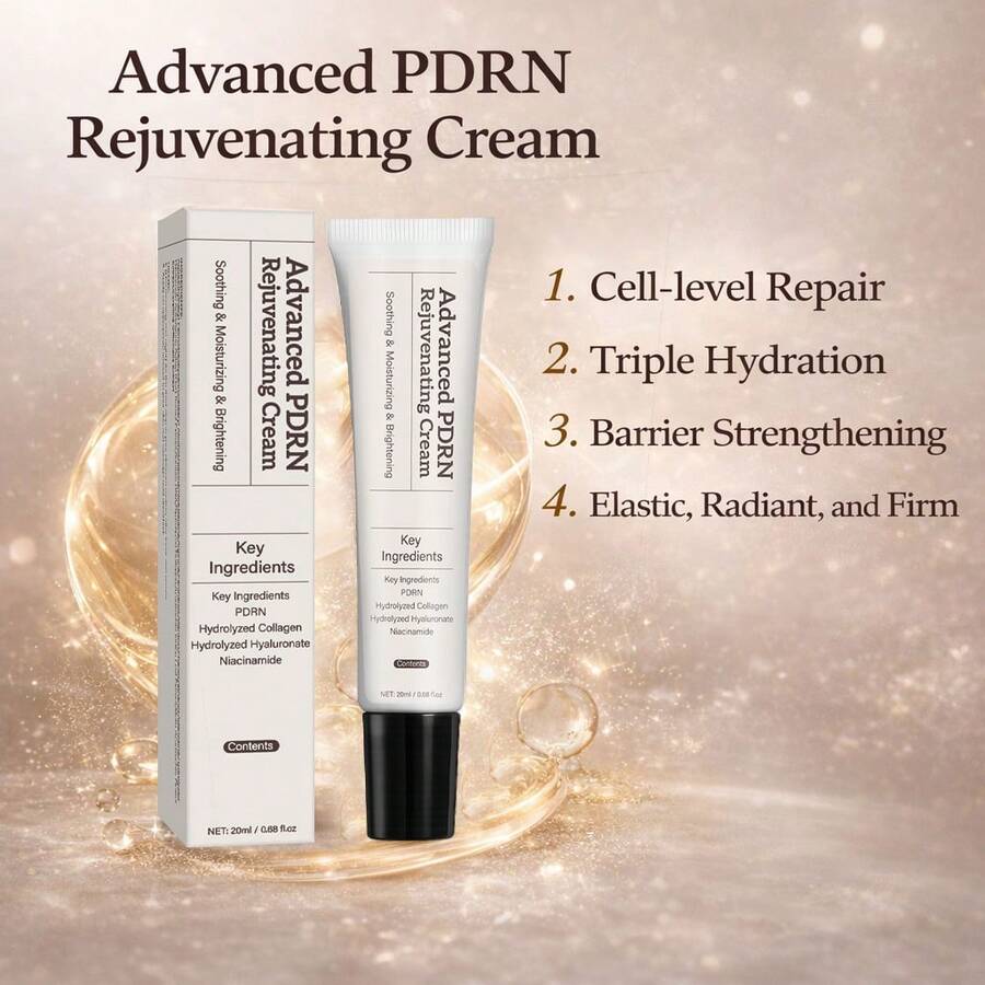 高级PDRN焕颜霜，蕴含鲑鱼DNA和烟酰胺屏障修护成分，紧致亮泽保湿面霜 - 全部 - 查看 1