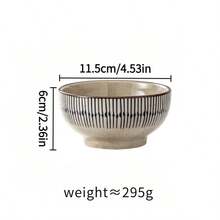 Bát sứ dày 4.5/7/9.5 inch dùng đựng salad, cơm, súp, tráng miệng, mì, thiết kế sọc men dưới lớp men phủ, dùng được trong lò vi sóng, thích hợp sử dụng hàng ngày, nhà hàng, quà tặng tân gia, quà tặng Ngày của Cha, Ngày của Mẹ. - Nhiều màu - Xem 6