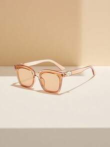 1pc European And American Retro Cat Eye Frame Y2K Fashion Glasses, Versatile Street Style Lightweight PC Leopard Print Bohemian , All Season - Multicolor - View 7