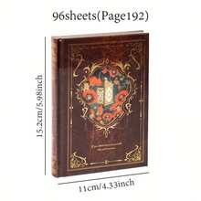96 Sheets (192 Pages) Notebook, Century Ode Golden-Foil Stamped Writable Notebook, Elegant Gift-Grade Travel Diary, Commemorative Album, For Writing, Scrapbooking, And Storing Memorabilia, Diary, Notebook, To-Do List Notepad, Birthday Gifts For Friend - A6 - View 10
