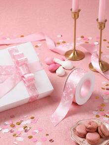 1 cuộn ruy băng satin polyester mật độ cao màu hồng, dài 5 thước Anh, chất liệu mềm mượt, thích hợp để gói bó hoa Ngày của Mẹ, trang trí vòng hoa cưới, dây trang trí tiệc, gói bánh, trang trí tiệc sinh nhật, phụ kiện tóc tự làm và vật liệu may vá. - nơ hồng - Xem 5