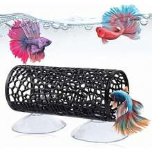 1pc Betta Fish Toys Hammock And Betta Tunnel, Aquarium Decor For Small Fish & Shrimp, Bettas Tank Accessories With Suction Cups, Perfect Hideout And Play Area For Bettas,Aquarium Pet Fish Accessories,Fish Tank Decorations - A - View 2