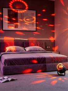 1 pièce Boule lumineuse magique LED colorée - Lumière de scène à télécommande alimentée par USB, convient pour les fêtes à la maison, les festivals, la décoration de la chambre et du salon, avec divers effets d'éclairage pour créer une atmosphère animée. Lampe de projection, éclairage de fête, décoration de fête, projection colorée, éclairage, hôte de fête, décorateur d'intérieur - lumière polychromatique - Voir 4