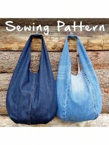 Hobo Bag Sewing Pattern | DIY Slouchy Shoulder Bag And Crossbody Bag Pattern | Small/Medium/Large Crescent Bag Style With Zipper And Pocket Options | Beginner-Friendly Hobo Bag Sewing Pattern | Simple DIY Slouchy Shoulder Bag Project | Includes Clear Instructions And Full-Size Patterns - JY673 - View 5