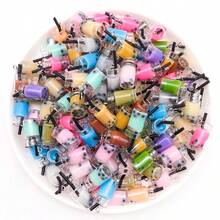 10颗混合随机水果树脂珠，棒棒糖、草莓、葡萄形状吊坠，适合DIY创意耳环、项链、手链、珠宝制作材料 - 水果瓶吊墜 - 查看 4