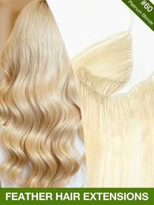 Extensiones de Cabello con Punta de Pluma Invisible, Extensiones de Cabello Humano No-Remy con Línea de Pesca Natural Invisible para Coser y Micro Loop, Adecuadas para Todas las Mujeres y Etnias, Volumen y Brillo de Grado de Salón, Accesorio de Cabello Versátil - Multicolor - Ver 18