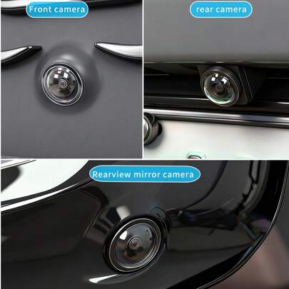 Bộ 1/2 cặp miếng dán bảo vệ ống kính camera trước và sau ô tô toàn cảnh 360 độ, độ phân giải cao, trong suốt, chống bụi, chống sương mù, chống mưa, chống đá, chống va chạm.
