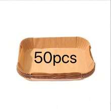 50/100片装一次性空气炸锅衬垫圆形烘焙纸不粘防油烘焙纸，适用于厨房烹饪 - 查看 15