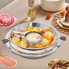 Rotary Hot Pot Hot Pot With Divider Chinese-Style Lifting Hot Pot - View 3