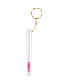 1/5pcs Reusable Eyelash Brush Tubes With Golden Keychain Sparkling Lash Mascara Wands In Tubes Eyebrow Combs With Container Lash Spoolies Comb Brushes Mini Makeup Tools - Multicolor - View 12