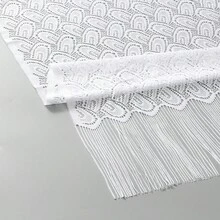 1件极简蕾丝披肩，优雅镂空蕾丝晚礼服披肩，新娘风格披肩，也可作围巾使用 - 01-白色 - 查看 10