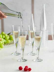 1-50pcs Reusable Clear Champagne Glasses, 4.5oz Cocktail Party Cups Suitable For Parties, Weddings And Large Celebrations - View 3