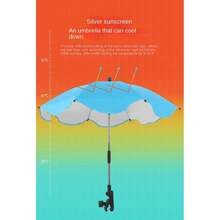 Tấm che nắng xe đẩy em bé đa năng, Tấm che nắng xe đẩy có thể điều chỉnh, Mái che chống tia UV, Ô che nắng xe đẩy di động - A - Xem 6