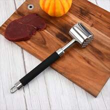 Ablandador de carne de acero inoxidable, martillo manual portátil para carne con mango cómodo, martillo manual resistente para bistec, pollo, pescado, apto para uso doméstico, cocina y servicio de catering, utensilio de cocina - 1 artículo - Ver 3