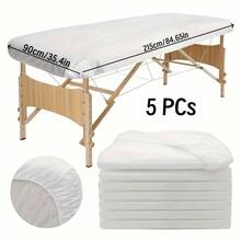 1/3/5/10/20pcs Disposable Massage Bed Cover, Beauty Salon Bed Protector, White Massage Bed Sheet - Multicolor - View 10