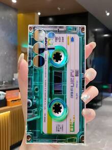 1个时尚磁带CD手机壳，透明软保护套，兼容三星Galaxy A04e/12/A13/A14/A34/A50/A52/A53/A54/S21/S22/S23/S24/S25/S25Ultra - 無色 - 查看 5