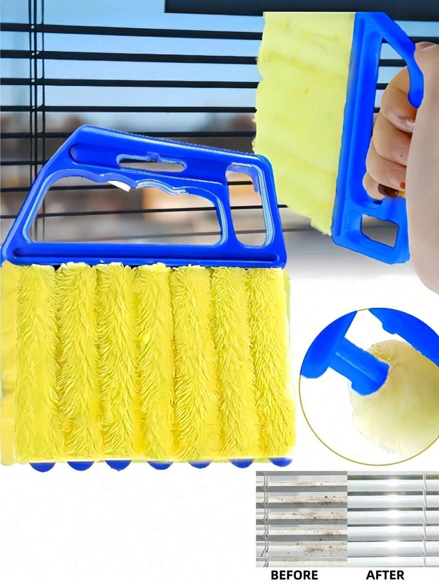 Blind Cleaning Brush, Window Curtain Duster, Blind Cleaner Tool For Venetian Blinds, Sheer Curtains, Roller Shades, Window Crevices - A - View 1