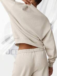 Accolade Crew Neck Pullover - 燕麥希瑟 - 查看 2