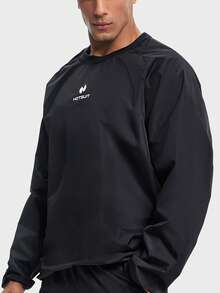 HOTSUIT Áo khoác xông hơi nam phù hợp cho chạy bộ, tập thể dục, thể thao, áo thun dài tay nam, chỉ có phần thân trên. - màu đen - Xem 7