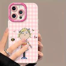 Funda para teléfono con estampado de abeja Sunny Girl, compatible con teléfonos   17,  16 Pro Max,  15 Pro Max,  13 y  12. Fabricada en TPU, mejora la protección de la lente y presenta un diseño divertido que proporciona una protección integral contra golpes y caídas con una apariencia encantadora y original. Es el regalo perfecto para familiares, amigos, seres queridos, novios/novias y aniversarios. - Blanco - Ver 6