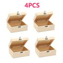 1个复古木质带盖收纳盒，优雅的珠宝收纳盒，质朴的家居装饰，适用于厨房、浴室、卧室，是情人节礼物、返校必备品的理想之选，非常适合整理和时尚展示您的珍藏，以其永恒的魅力和实用性提升您的空间，用贴心的收纳方案庆祝爱情和新的开始，房间装饰 - 彩色 - 查看 16