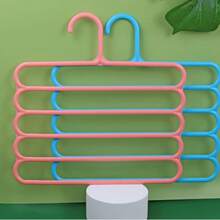 Bộ 4/6 móc treo khăn đa năng 5 tầng bằng nhựa | Móc treo quần áo chắc chắn | Giá đựng khăn và cà vạt cho tủ quần áo - Nhiều màu - Xem 4