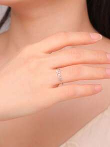 1pc Minimalist Stainless Steel English Letter "Mama" Ring, Fashionable Gift For Mother's Day And New Moms - Simple Series - View 9