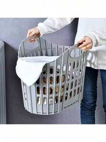 Foldable Laundry Basket With Handle, Large Capacity Clothes Storage Basket Doubles As Plush Doll Organizer, Collapsible Dirty Clothes Hamper For Bedroom/Laundry Room, Space-Saving Wall-Mounted Storage Container - Great For College Students, Moms, Small Apartments (Mother's Day/Back To School) - Multicolor - View 3