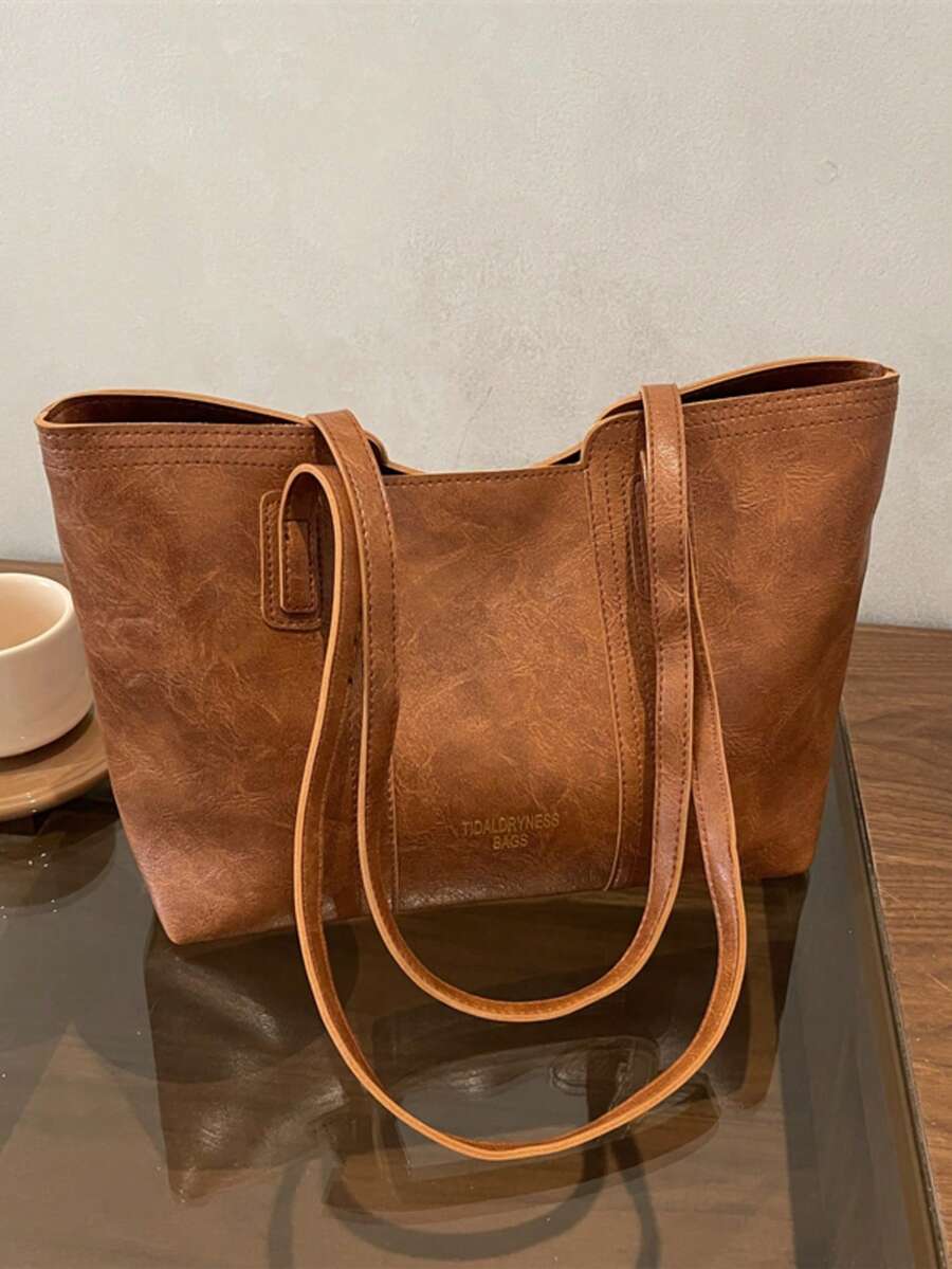 Túi xách cỡ lớn kiểu retro dành cho nữ. Túi đeo vai công sở thời trang mới, cao cấp. - Nhiều màu - Xem 1