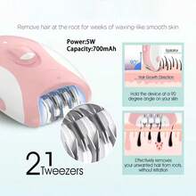 Kemei Women's Electric Shaver, USB Rechargeable Trimmer For Underarms, Legs And Bikini Line, Portable Travel Shaving Device, Gift For Women (Pink) - Pink - View 4