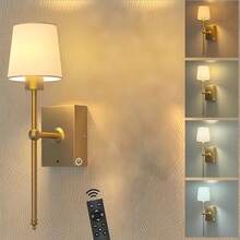 1pc/2pcs Detachable Rechargeable Battery Powered Fabric Soft Light Creative Wall Lamp, 3000K-6000K Dimmable 4 Color Temperatures, Touch & Remote Control Wall Lamp/Picture Frame Lamp/Wall Art Lamp With Memory & Timer Function, Suitable For Indoor Decor/Bedroom Decor/Wall Decor (Bulb Included) - Gold - View 13