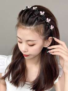 1 chiếc/bộ Băng đô bướm công chúa, dụng cụ tạo kiểu tóc thả lỏng, phụ kiện tóc nữ, kẹp tóc thanh lịch mới, kẹp tóc mái, khăn trùm đầu, băng đô cài tóc, vương miện cài tóc. - Nhiều màu - Xem 2