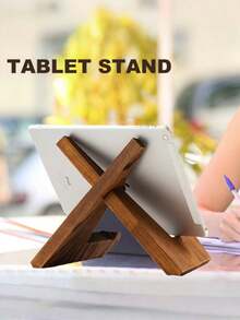 1个木质食谱架，餐厅及家庭使用展示架，慵懒书架相框 - 彩色 - 查看 4